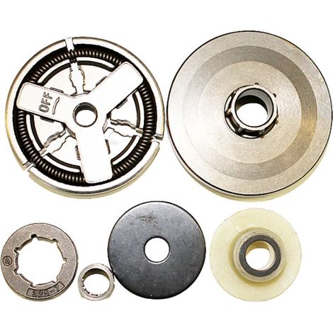 Embrayage centrifuge complet tronçonneuse – Compatible Parkside, Woodster, Scheppach – Roulement à aiguilles Ø12/15 x 4,5