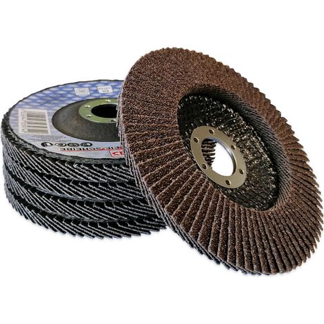 Set di 5 Dischi Lamellari 125 mm BGS TECHNIC Grano 40 per smerigliatrice