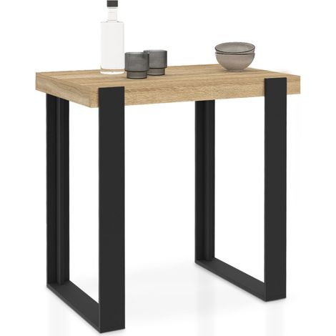 Tavolo da bar PHOENIX in legno e nero 113 cm