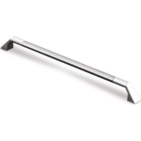 Poignée acier inox-zamak longueur 182mm entraxe 160mm bout rond chromé - ESTAMP - 7953431