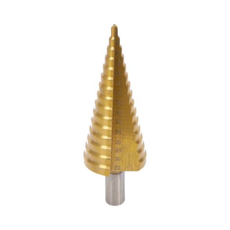 Broca escalonada bgs technic nitruro titanio dorado 4 32 mm (1/3)