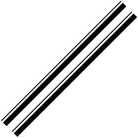 -Autocollant graphique universel à rayures pour voiture, 2 pièces, auto-adhésif étanche, amovible, pour carrosserie de porte automobile de course, noir. (1/5)