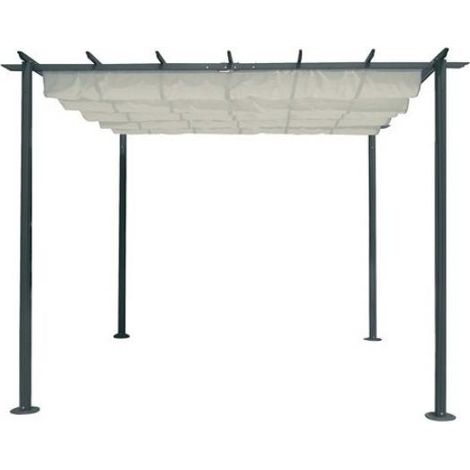 Cenador Gazebo De Acero Y Tela Corredera Jardin Veranda