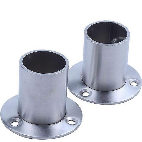 Support de tringle à vêtements en acier inoxydable pour tube de 25 mm (2 pièces) (1/4)