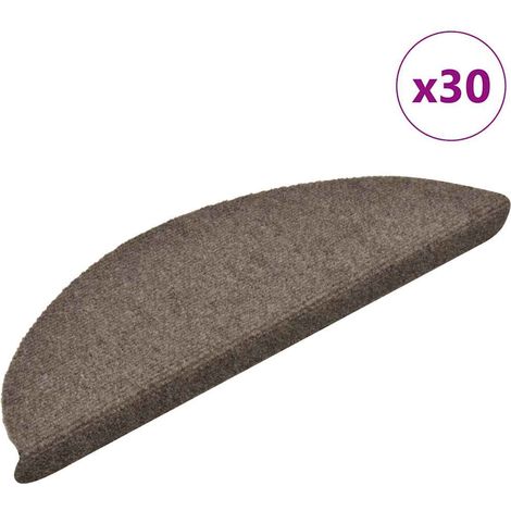 Stufenmatten Selbstklebend 30 Stk. 56x17x3 cm Beige Halbrund