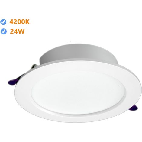 Jandei - Downlight LED oasis redondo empotrar 24W 4200K marco blanco (1/5)