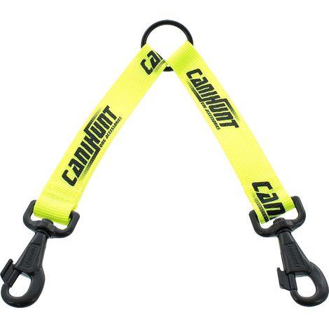 2 accouples pour chien sangle polyester 25 cm, épaisseur 3 mm, largeur 30 mm, avec mousquetons gravés canihunt