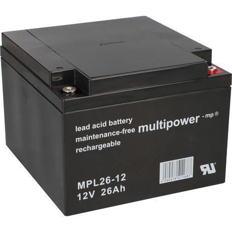 Multipower MPL26-12 AGM Longlife-Bleiakku 12V 26Ah – M5 (1/5)