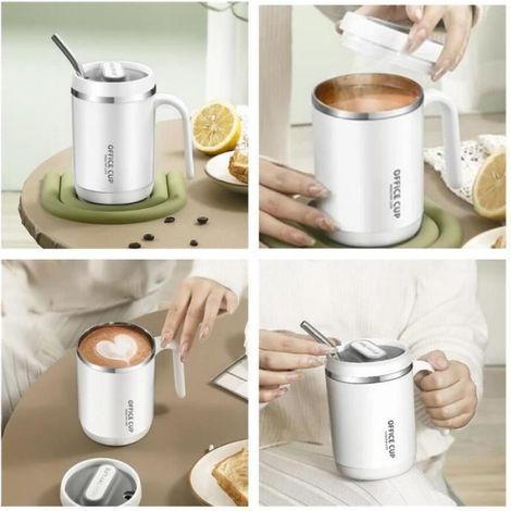 Tasse À Café - Acier Inoxydable 304 - Double Paroi Isolée Sous Vide - Pour Bureau Maison Voyage Camping - 1 Pièce (1/4)