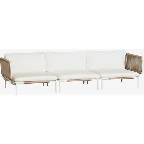 Set da giardino con divano modulare a 3 pezzi con 2 moduli angolari in acciaio Roubly SKLUM            