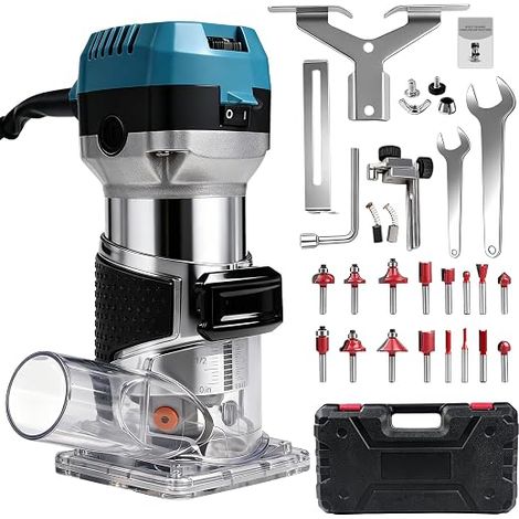 Electric Wood Router 1000W 30000RPM, 6 Speeds (1/5)