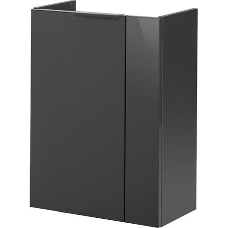 FACKELMANN SBC Beckenunterschrank 45 - Front Anthrazit Hochglanz (1/3)