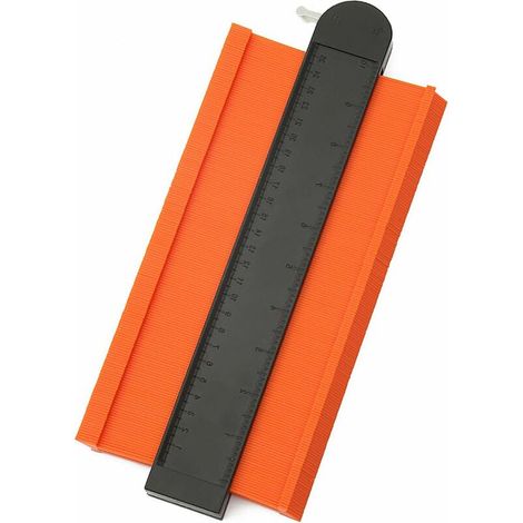 Medidor de contornos , medidor de duplicación de contornos expandible con bloqueo de copia, herramienta de medición de plantillas de trazado de formas irregulares (10 pulgadas)