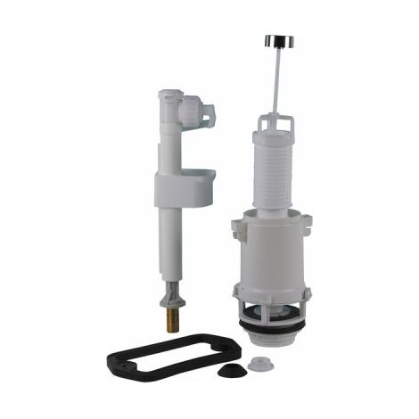 Siamp – Mécanisme de chasse d'eau à tirette ASPIRAMBO – Robinet avec fermeture hydraulique – Débit 2,75l/s – Compact et silencieux (1/2)