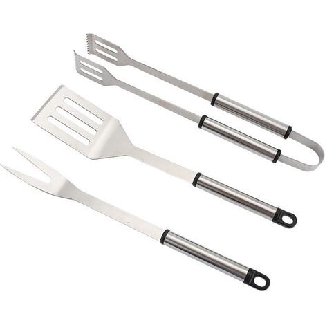 Set di accessori per barbecue - Master Grill&Party - MG115 - Acciaio inossidabile - 3 utensili - 36 cm