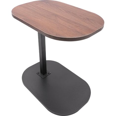 Beistelltisch Sofa Höhenverstellbare Beistelltische C Form für Sofa, Bett und Büro (Walnussfarbe)