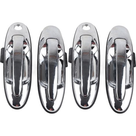 Poignée de porte extérieure chromée (lot de 4) 69220‑60061, de remplacement pour Land Cruiser 1998‑2007 (1/5)
