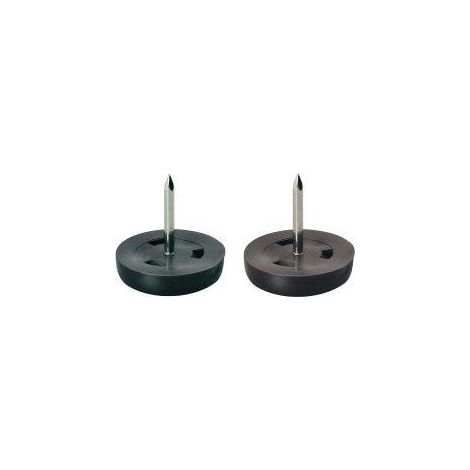 Kunststoffgleiter braun 25 mm (1/2)