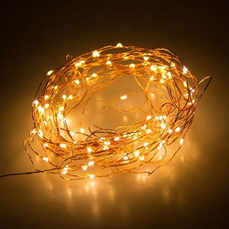 Bande Led 3 Mètres Bobine Flexible Alimentée Par Batterie Fil De Cuivre Lumineux