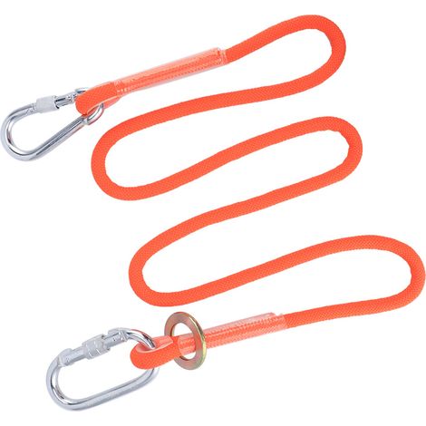 Cuerda de seguridad para trabajos en altura con un pequeño lazo de 1,6 m, cordón de seguridad para construcción en exteriores. (1/5)