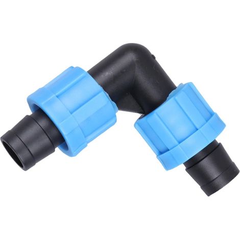 10 Pièces Raccord de Tuyau pour Arrosage Goutte à Goutte 16mm en Abs Bleu, Connexion Courbée pour Système Irrigation Jardin Extérieur, Fixation Solide et Solide (1/5)