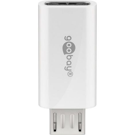 Goobay Adattatore Micro USB Maschio a USB-C Femmina Bianco (1/4)