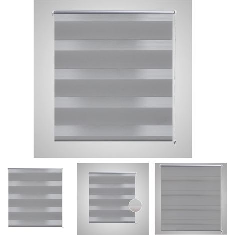 Doppelrollo Seitenzug 100 x 175 cm grau - Jalousien & Rollos (1/5)