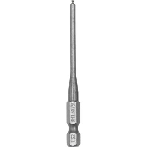 Embouts tournevis 75mm/acier allié gris hex/boule aimantés (1/5)
