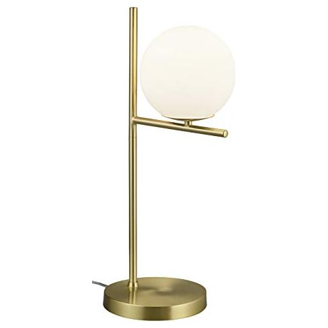 Lampada da Tavolo Studio Scrivania E14 4W Ottone Sfera Bianca 52 cm Pure GD Trio (1/3)