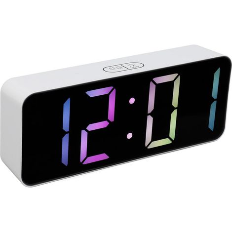 Horloge LED Multifonctionnelle avec Gradation, Affichage de la Température et Fonction Snooze pour Votre Maison et Votre Bureau (1/5)