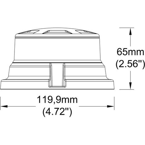 Lampeggiante A LED 12-24V, base magnetica, 18 LED, IP67 M (1/2)