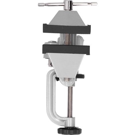 Étau d'établi avec mâchoires en caoutchouc technique, outil de serrage 52mm pour atelier et bricolage. (1/5)