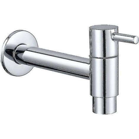 Wall Mounted Brass Faucet For Cold Water, Sink, Mop, Washing Machine Faucets, Garden Taps, Chrome (1/5)