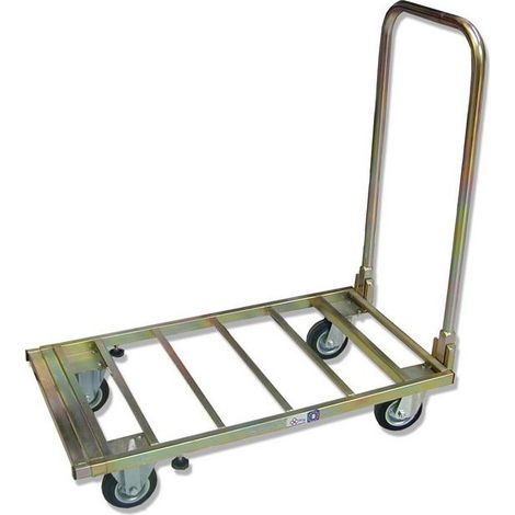 Magnanicarpi C2300 Carrello Piano Allungabile Zincato Portapacchi uso Industriale e Commerciale colore Multicolore