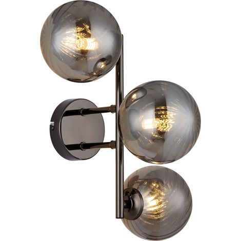 Globo - aplique de pared - CONOR - antracita - vidrio - G9 - (1/5)