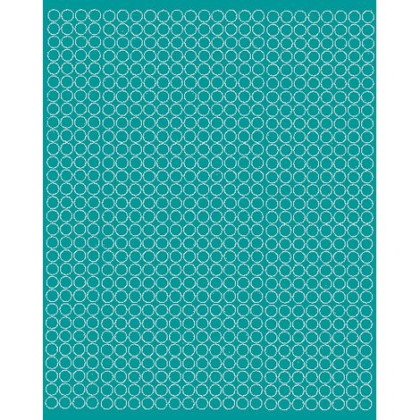 Pegatinas circulares de 7 mm, pegatinas circulares con puntos, 720 unidades, color turquesa mate.