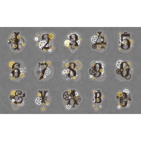 Lot de 30 autocollants PET laser dorés thème manuel, stickers numéros pour DIY scrapbooking et décoration de carnet (1/5)