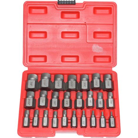 25 Pièces Extracteur de Vis Casse Endommagées, Extracteur de Boulon Goujon, Tourne a Gauche Extracteur pour Toutes Vos Réparations (1/5)