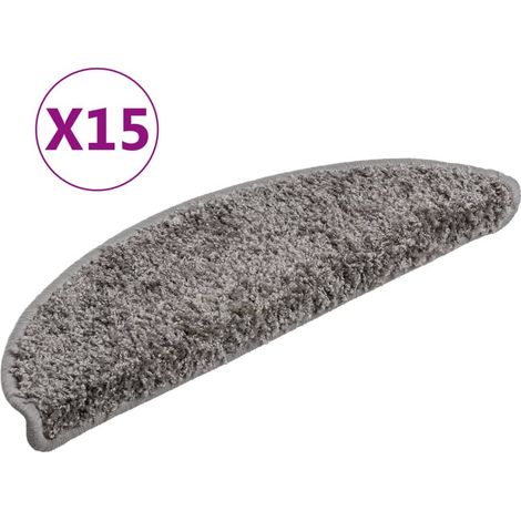 Maison Exclusive - Stufenmatten 15 Stk. 56x17x3 cm Grau Halbrund