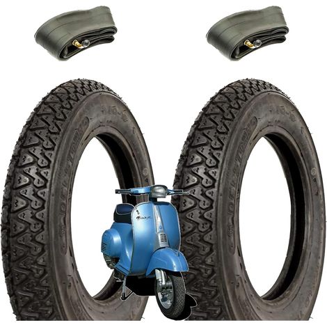 KIT 2 COPERTONI 4 P.R. 3.00 10 42J + CAMERE DARIA COMPATIBILI CON VESPA 50 SPECIAL PK 50 S XL N 125 ET3 (1/3)