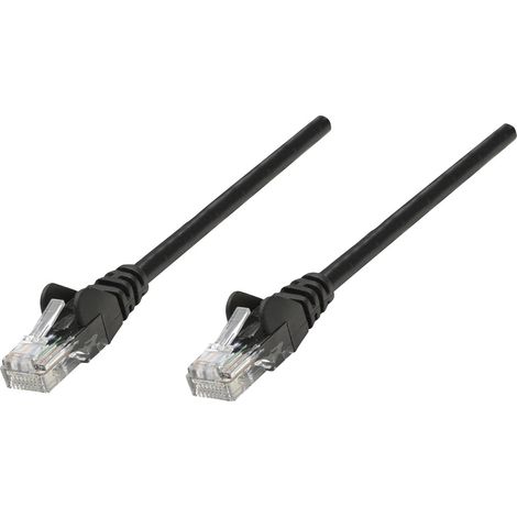 Intellinet Patchkabel RJ45 U/UTP Cat5e 1.0m Hebelschutz schw (320740)