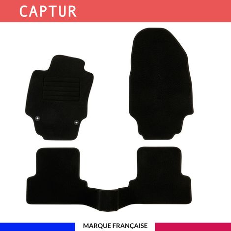 Tapis de voiture - Sur Mesure pour CAPTUR (2013 - 2019) - 3 pièces - Tapis de sol antidérapant pour automobile (1/4)