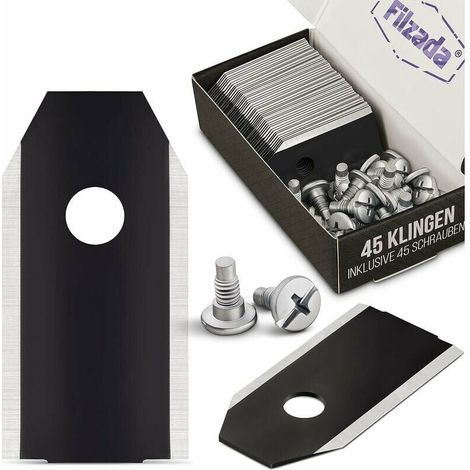 ® 45 lame di ricambio in carbonio per tutti i robot tagliaerba Husqvarna Automower/Gardena/Yardforce - Lame per robot tagliaerba Husqvarna 305, 308, 310, 315, 320, 420, ecc. - con viti