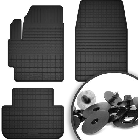 Alfombrillas de goma + topes para: Honda Civic VII hatchback de 3 puertas, coupé (2001-2005)
