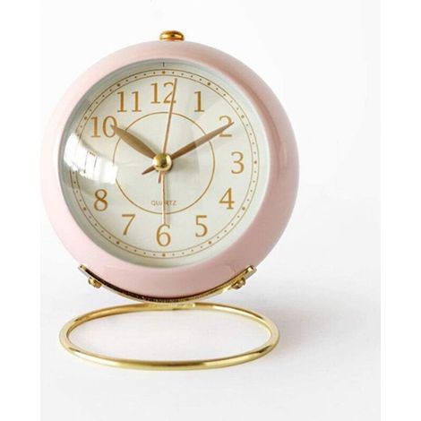 Réveil Silencieux sans Tic-tac - Horloge de Chevet Non-Ticking avec Veilleuse - Style Rétro - Mouvement à Quartz sur Piles - pour Chambre