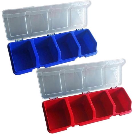 2 Stück Schrauben-Organizer-Aufbewahrungsboxen für Muttern, Nägel und Bolzen – Garage (1/5)
