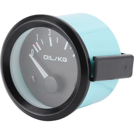 Jauge de pression d'huile universelle 12V 0-7kg/cm, diamètre 52mm, instrument auto avec capteur, éclairage LED blanc (1/5)