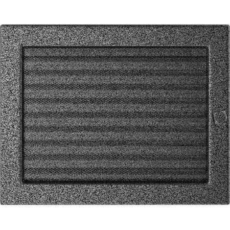 Lüftungsgitter 22x30 schwarz und silber Jalousie (1/4)