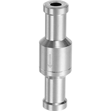 10mm (3/8") Clapet Anti-Retour Pour Carburant Pour Essence Argent Accessoires De Contrôle En Alliage D'Aluminium, Clapet Anti-Retour Unidirectionnel Pour Tuyau, Diesel Eau (1/5)