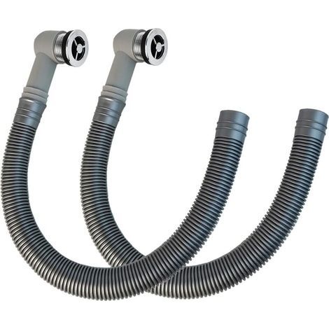 1 Pièce Tuyaux de Débordement, Tube de débordement pour évier extensible, Interface carrée (Taille: 75x40mm) Tube longueur 230-600mm, Diamètre 26mm (diamètre intérieur: 21mm) (1/4)